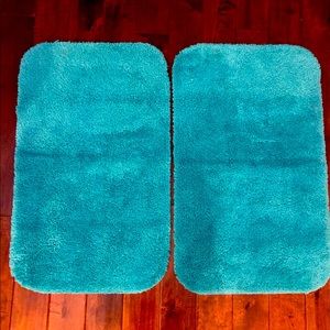 Aqua Blue 17 X 24 Bathroom Rugs